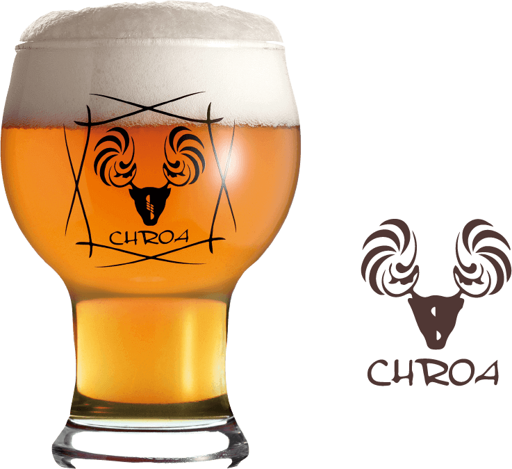 グラスに入った自社オリジナル製造ビール